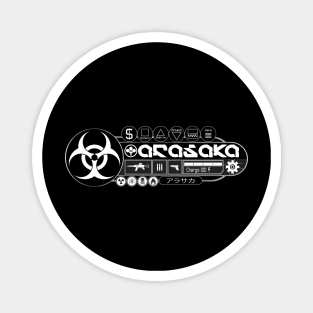 Cyberpunk  - Arasaka Corporation アラサカ社 black & white Magnet